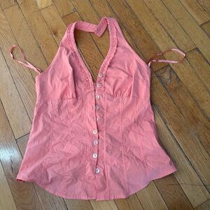 Express Coral Halter Blouse (2007- Vintage)